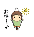女の子と時々ことり（個別スタンプ：1）