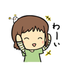 女の子と時々ことり（個別スタンプ：3）