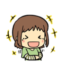女の子と時々ことり（個別スタンプ：4）