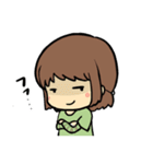 女の子と時々ことり（個別スタンプ：16）