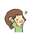 女の子と時々ことり（個別スタンプ：17）