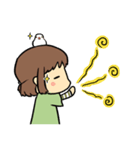 女の子と時々ことり（個別スタンプ：27）