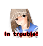 萌え 女子高生 スタンプ English ver（個別スタンプ：3）