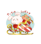 冬とクリスマスとお正月のわん（個別スタンプ：27）