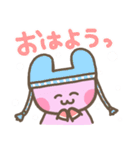 冬のうさちゃんとしろねこさんスタンプ（個別スタンプ：2）