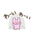 冬のうさちゃんとしろねこさんスタンプ（個別スタンプ：10）