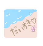 冬のうさちゃんとしろねこさんスタンプ（個別スタンプ：24）