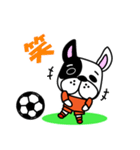サッカー犬 オレンジユニ版（個別スタンプ：25）