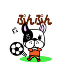 サッカー犬 オレンジユニ版（個別スタンプ：27）
