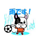 サッカー犬 オレンジユニ版（個別スタンプ：37）