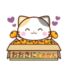 京都の三毛猫さん【冬ver.】（個別スタンプ：8）
