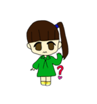 パーカー女の子(黄色)（個別スタンプ：8）