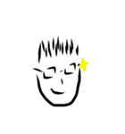 筆書きメガネくん（個別スタンプ：1）