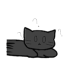すべりこむくろねこのスタンプ（個別スタンプ：10）