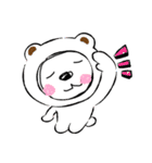 笑顔のないクマさん（個別スタンプ：2）