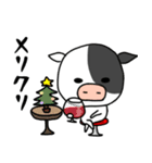 うし年 クリスマスとお正月（個別スタンプ：10）