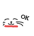 白だと同化しちゃう猫（個別スタンプ：7）