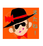 三猿人のスタンプ①（個別スタンプ：3）