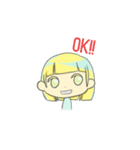 @Bobbed Hair Girl！（個別スタンプ：3）