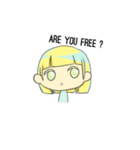 @Bobbed Hair Girl！（個別スタンプ：5）