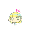 @Bobbed Hair Girl！（個別スタンプ：9）