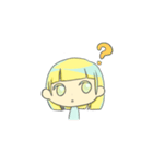 @Bobbed Hair Girl！（個別スタンプ：15）