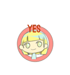 @Bobbed Hair Girl！（個別スタンプ：19）