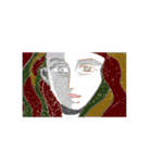 マウスで描いた女の人（個別スタンプ：1）