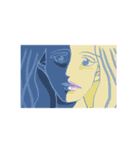 マウスで描いた女の人（個別スタンプ：2）