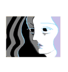 マウスで描いた女の人（個別スタンプ：5）