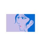 マウスで描いた女の人（個別スタンプ：10）