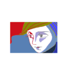マウスで描いた女の人（個別スタンプ：12）
