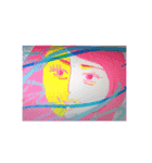 マウスで描いた女の人（個別スタンプ：15）