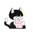 猫耳っ子のスタンプ（個別スタンプ：3）