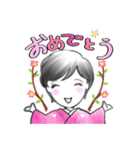 着物のすなおちゃん（個別スタンプ：15）