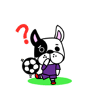 サッカー犬 紫ユニ版（個別スタンプ：29）