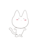 かわいくてゆるいしろねこ（個別スタンプ：4）