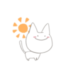 かわいくてゆるいしろねこ（個別スタンプ：9）