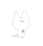 かわいくてゆるいしろねこ（個別スタンプ：21）