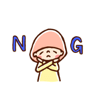 ゆるい手描き女の子のスタンプ（個別スタンプ：3）
