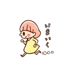 ゆるい手描き女の子のスタンプ（個別スタンプ：5）