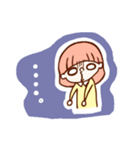 ゆるい手描き女の子のスタンプ（個別スタンプ：7）