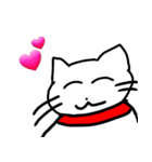白黒ねこと棒人間（個別スタンプ：1）