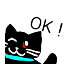 白黒ねこと棒人間（個別スタンプ：6）
