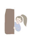 01: 可愛い女の子（個別スタンプ：8）