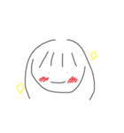 ひょうじょうかんじょうおんなのこ。（個別スタンプ：4）