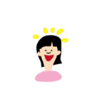 黒髪の少女達（個別スタンプ：14）