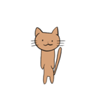 茶色のねこのすたんぷ（個別スタンプ：1）