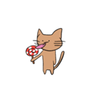 茶色のねこのすたんぷ（個別スタンプ：25）