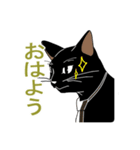 紳士な黒猫ドリル（個別スタンプ：1）